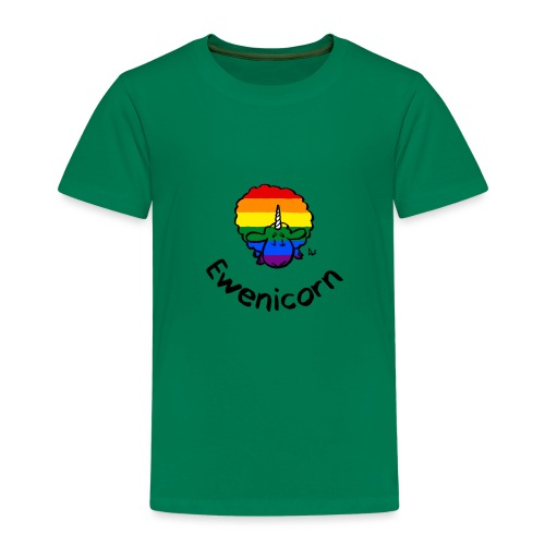 Regenbogen Ewenicorn - es ist ein Einhornschaf! (Text) - Kinder Premium T-Shirt