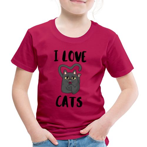 I Love cats - T-shirt Premium Enfant