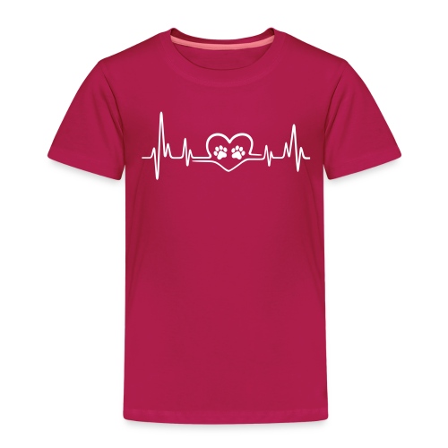 heartbeat animalpaw - Kinder Premium T-Shirt