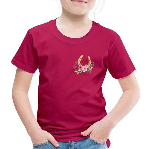 Blumen Hufeisen - Reitbekleidung - Kinder Premium T-Shirt