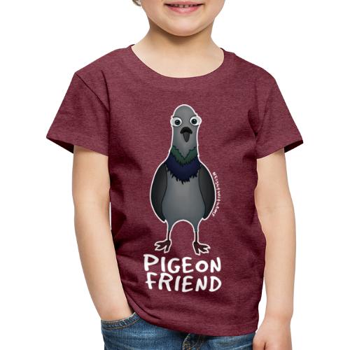Amy's 'Pigeon Friend' design (white txt) - Kids' Premium T-Shirt