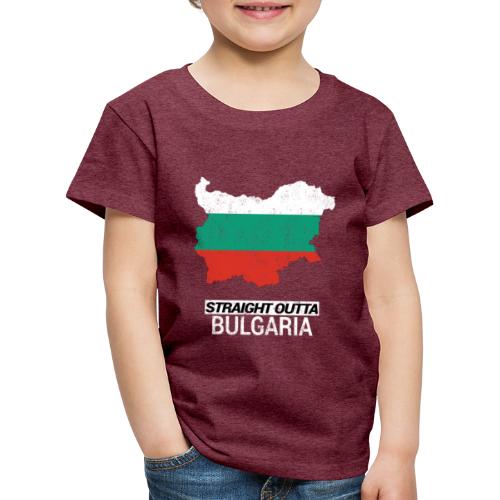 Straight Outta Bulgaria country map - Kids' Premium T-Shirt