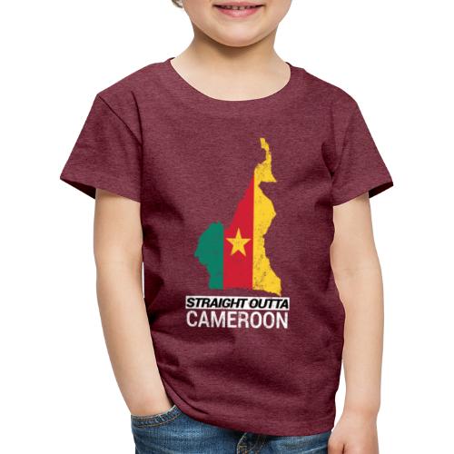 Straight Outta Cameroon country map - Kids' Premium T-Shirt