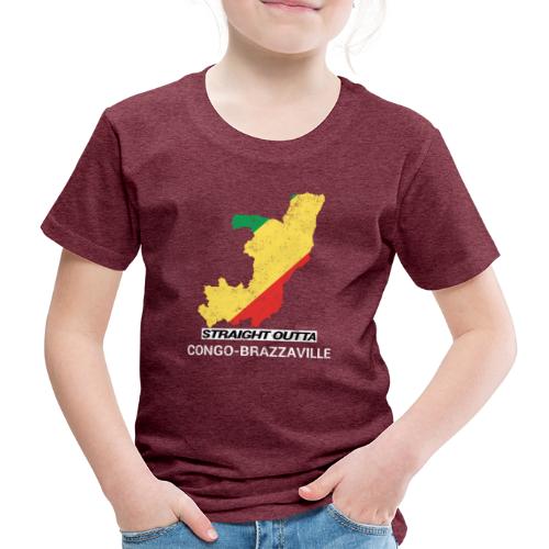 Straight Outta Republic of the Congo country map - Kids' Premium T-Shirt