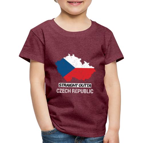 Straight Outta Czech Republic country map - Kids' Premium T-Shirt