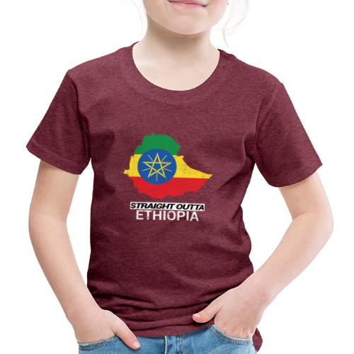 Straight Outta Ethiopia country map - Kids' Premium T-Shirt