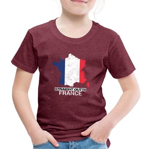 Straight Outta France country map &flag - Kids' Premium T-Shirt
