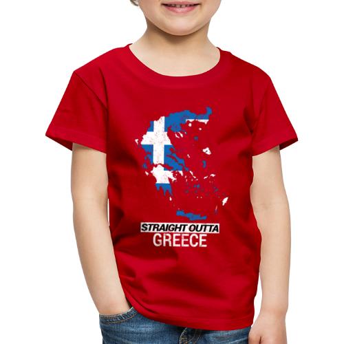 Straight Outta Greece country map - Kids' Premium T-Shirt