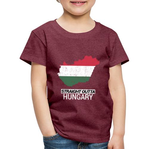 Straight Outta Hungary country map - Kids' Premium T-Shirt