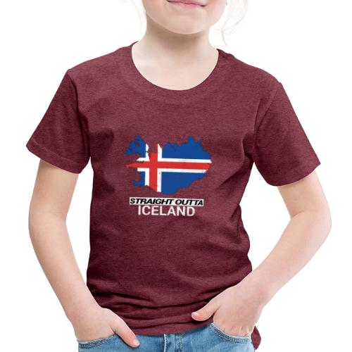 Straight Outta Iceland country map - Kids' Premium T-Shirt