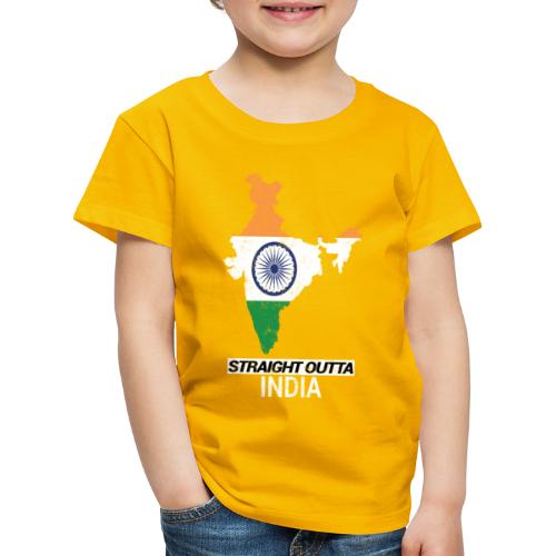 Straight Outta India (Bharat) country map flag - Kids' Premium T-Shirt