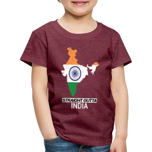Straight Outta India (Bharat) country map flag - Kids' Premium T-Shirt