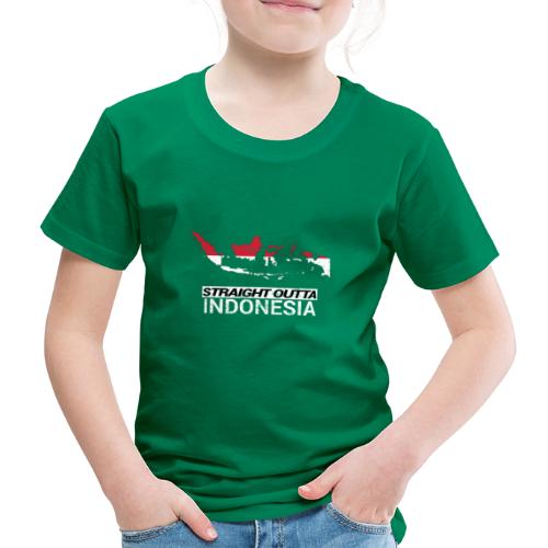 Straight Outta Indonesia country map & flag - Kids' Premium T-Shirt