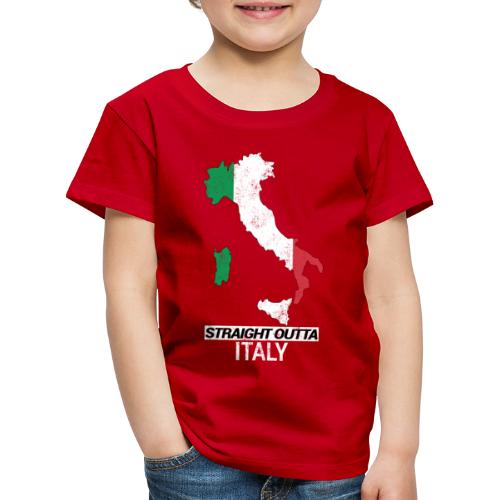Straight Outta Italy (Italia) country map flag - Kids' Premium T-Shirt