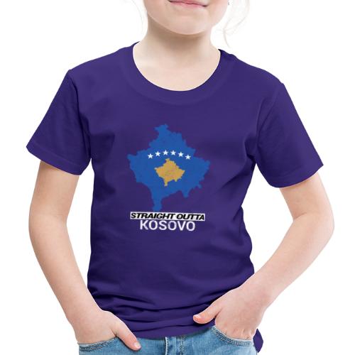 Straight Outta Kosovo country map - Kids' Premium T-Shirt