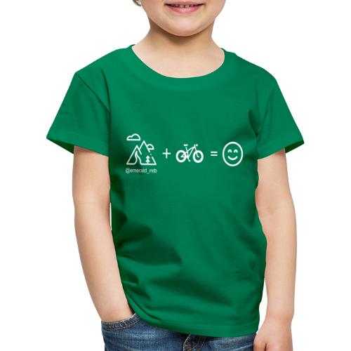 Mountains + Bike = Happiness - Kids' Premium T-Shirt