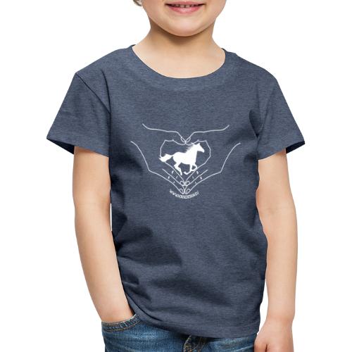 Hand mit Herz und Pferdemotiv - Kinder Premium T-Shirt