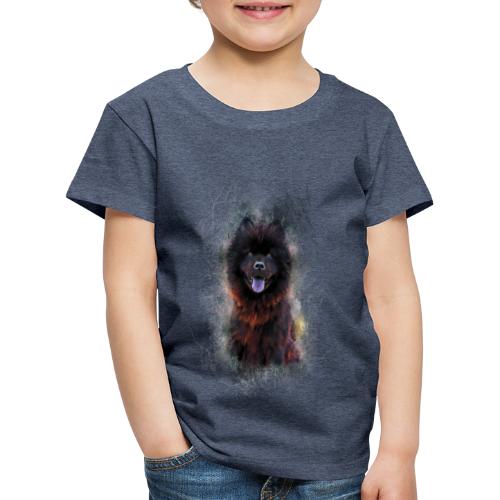 Dipinto del cucciolo di chow chow nero -di- Wyll-Fryd - Maglietta Premium per bambini