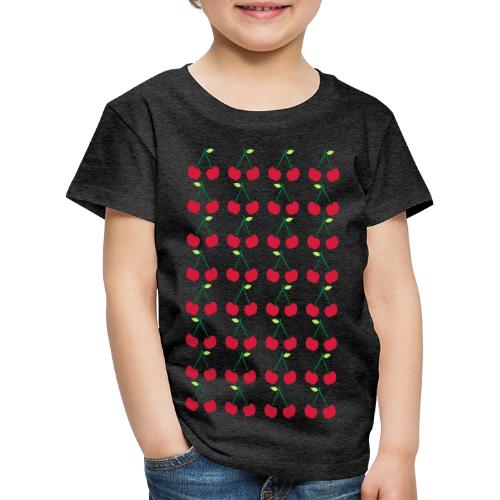 Little Cherries Stencil Pattern - Kinder Premium T-Shirt