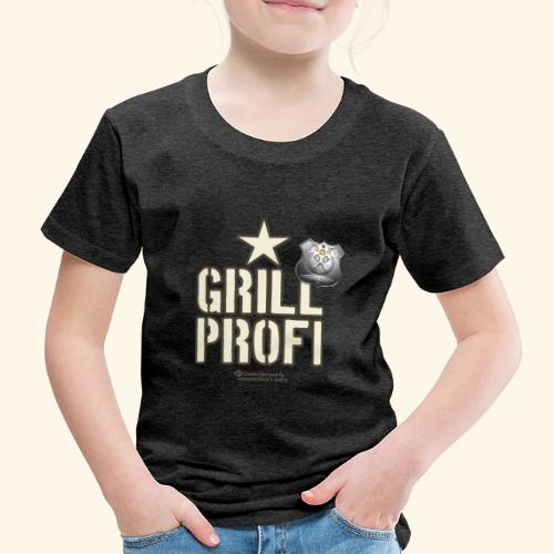Grill Profi Spruch Stern und Badge - Kinder Premium T-Shirt