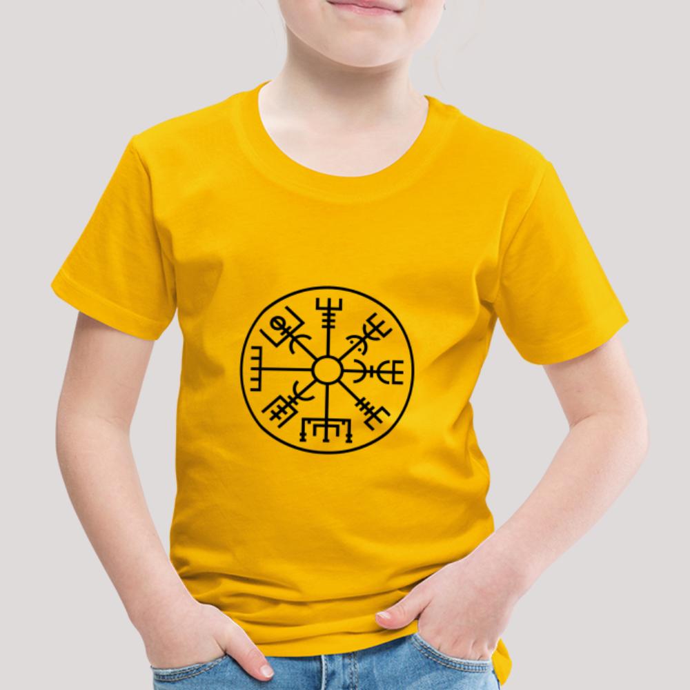 Vegvisir Kreis - Kinder Premium T-Shirt Sonnengelb