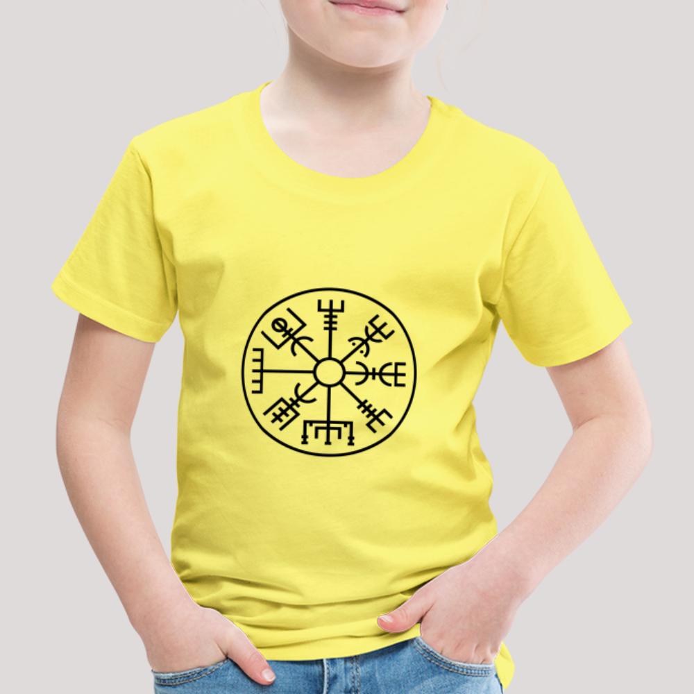 Vegvisir Kreis - Kinder Premium T-Shirt Gelb