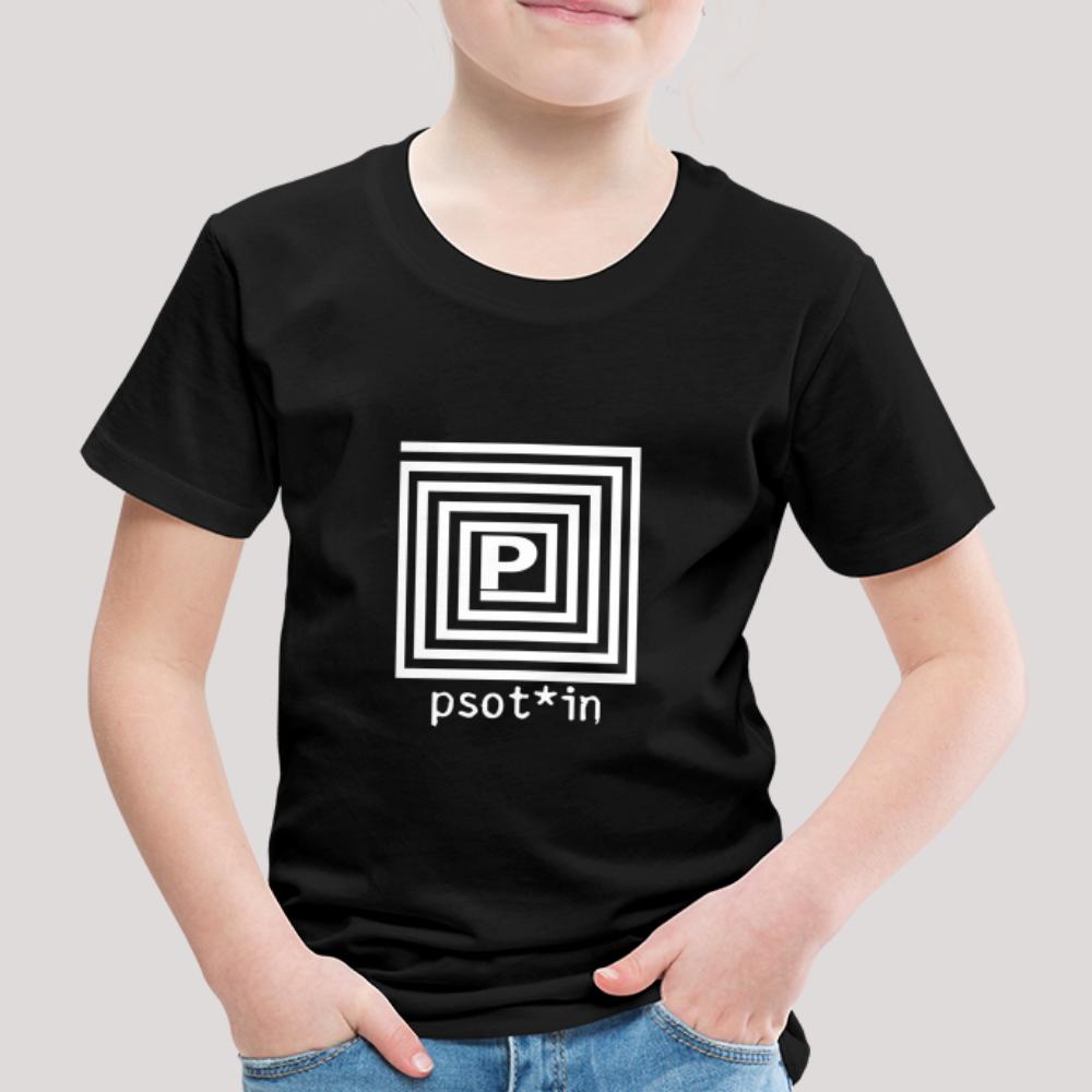 psot*in Weiß - Kinder Premium T-Shirt Schwarz