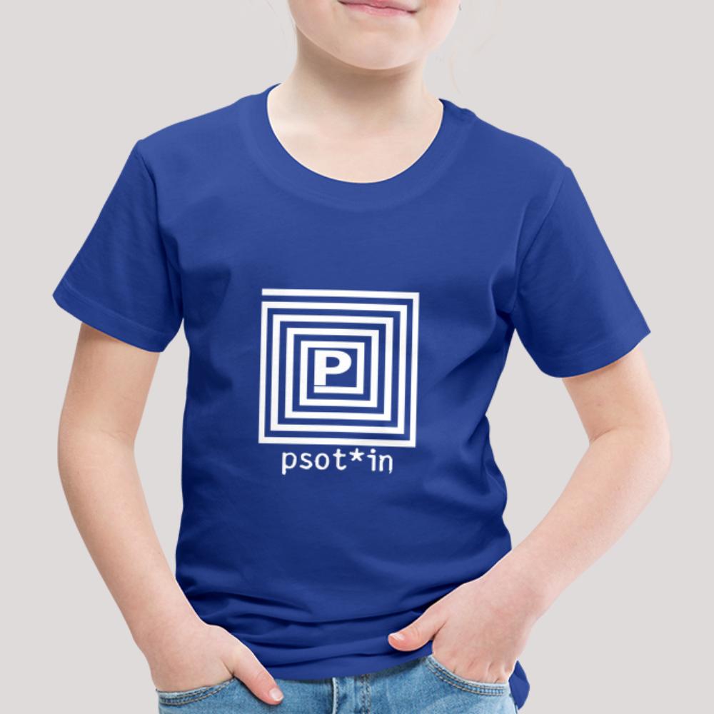 psot*in Weiß - Kinder Premium T-Shirt Königsblau