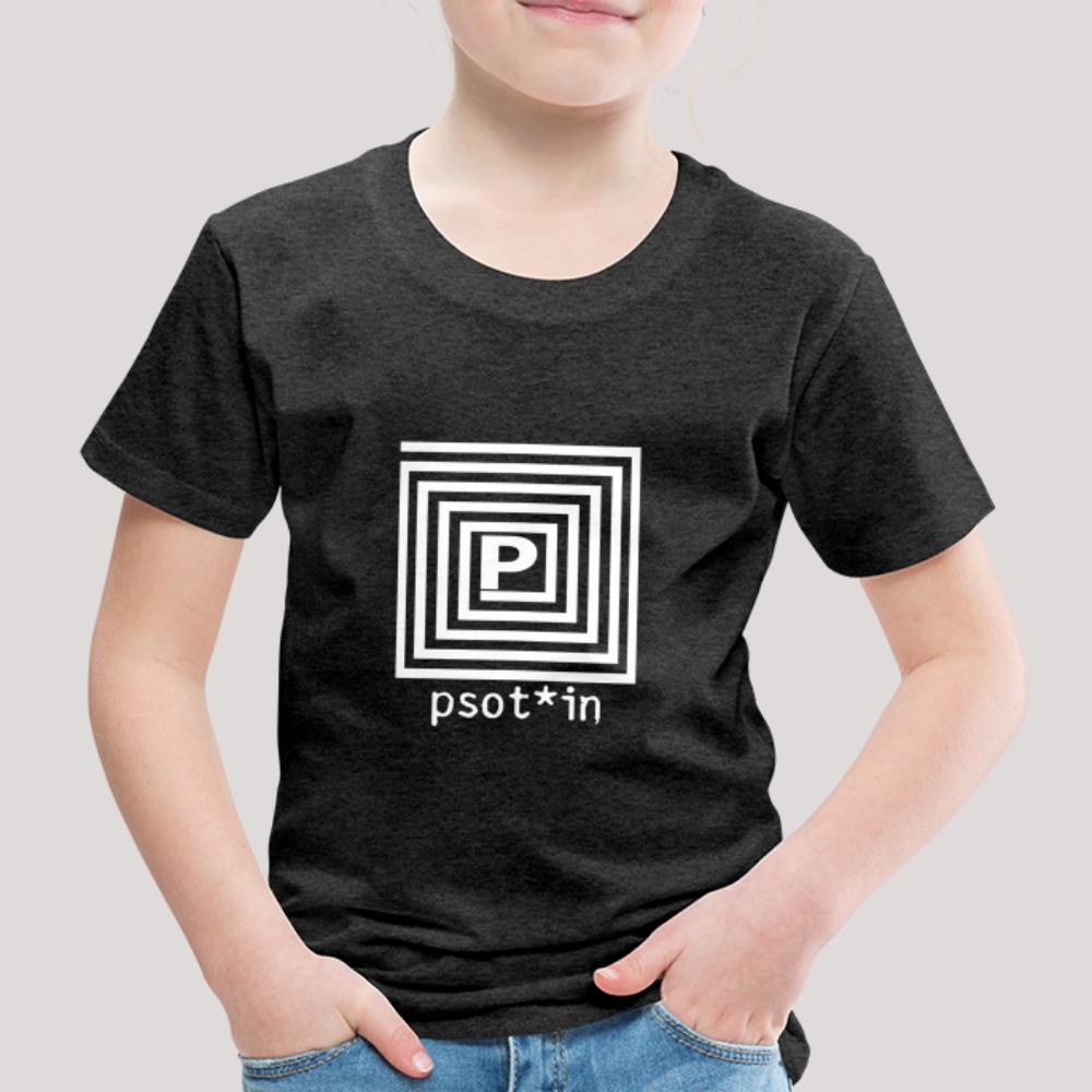 psot*in Weiß - Kinder Premium T-Shirt Anthrazit