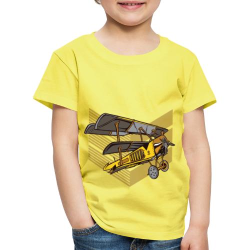 Steampunk biplane - Kids' Premium T-Shirt