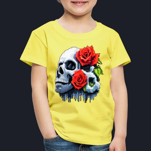 8Bit Skull - The 2 Roses - Kinder Premium T-Shirt