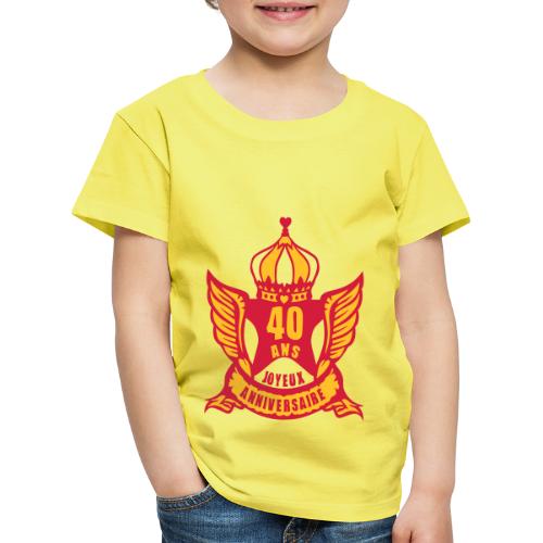 40 ans couronne roi reine fete anniversa - T-shirt Premium Enfant