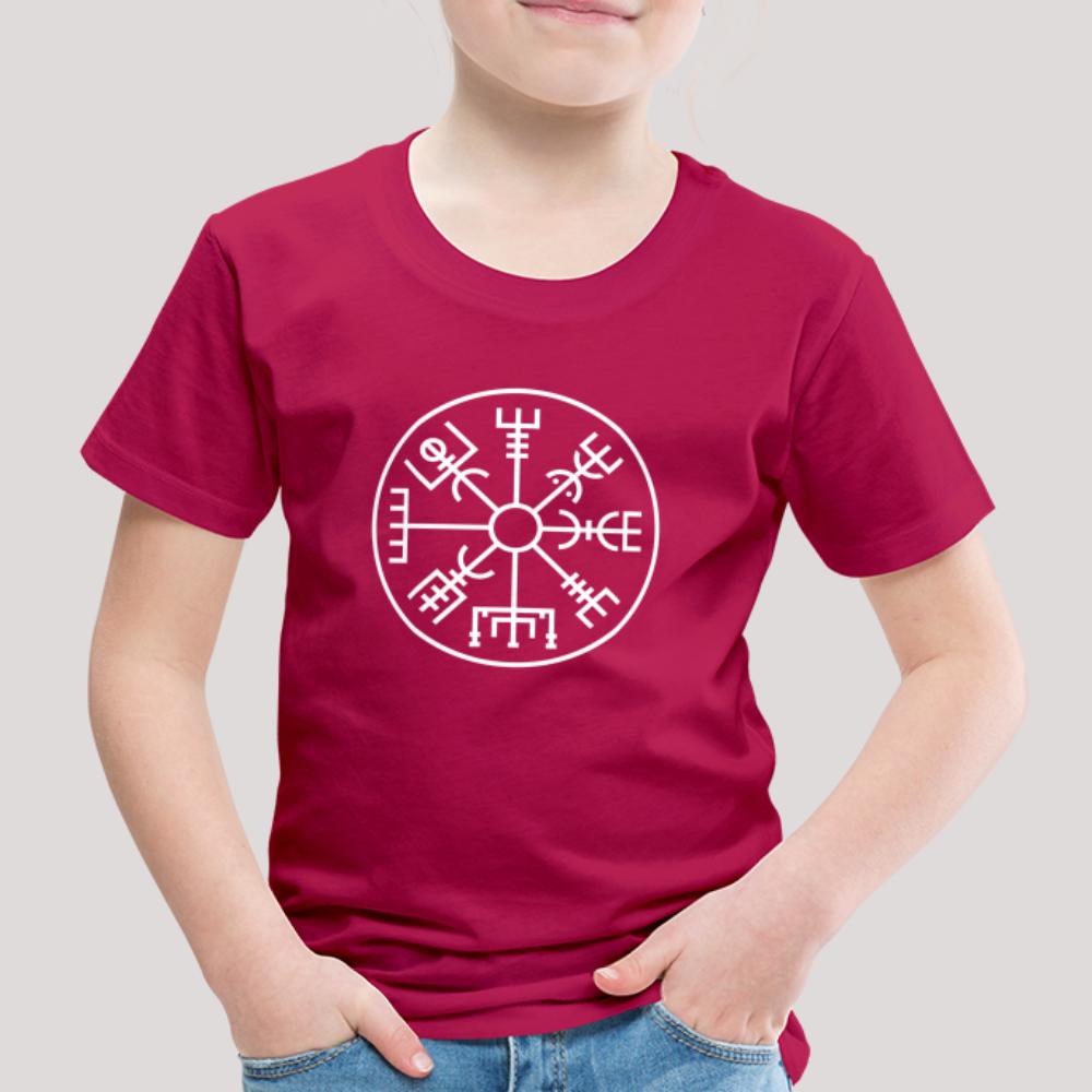 Vegvisir Kreis - Kinder Premium T-Shirt dunkles Pink
