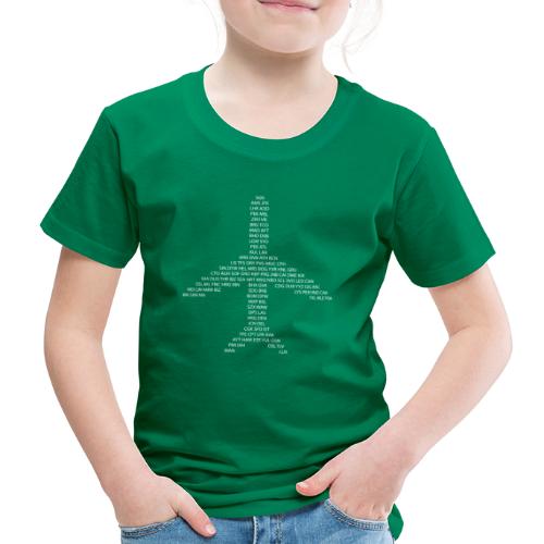 IATA-koder flygplan - vitt - Premium-T-shirt barn