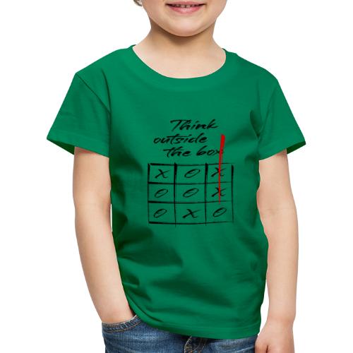 Think outside the box. Emblem in schwarz und rot. - Kinder Premium T-Shirt