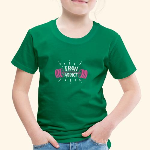 VSK Lustiges GYM Shirt Iron Addict - Kinder Premium T-Shirt
