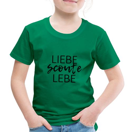 Liebe Scoute Lebe Lettering - Farbe frei wählbar - Kinder Premium T-Shirt