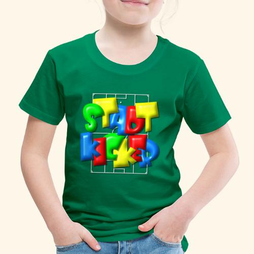 Stadtkicker im Fußballfeld - Balloon-Style - Kinder Premium T-Shirt