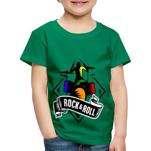 rock and roll Drums Schlagzeug - Kinder Premium T-Shirt