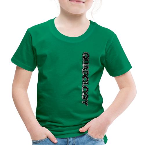 Quadology - Black Vertical Text [Front] - Kids' Premium T-Shirt