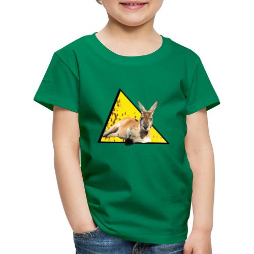 Australien: Cooles Känguru relaxed in einem Schild - Kinder Premium T-Shirt