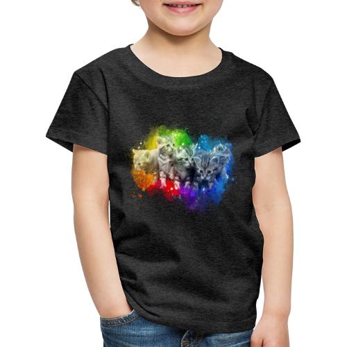 Chatons noir et blanc arc-en-ciel -by- Wyll Fryd - T-shirt Premium Enfant