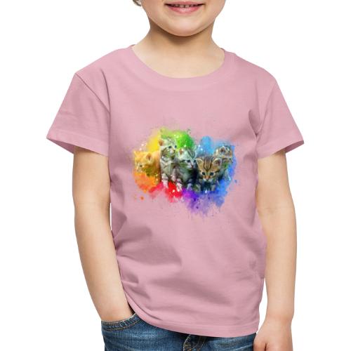 Chatons peinture arc-en-ciel -by- Wyll Fryd - T-shirt Premium Enfant
