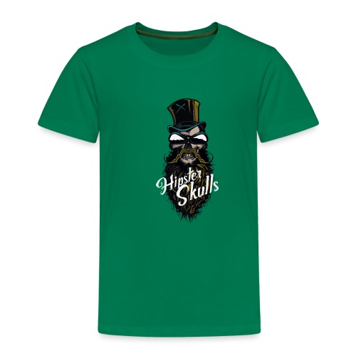 tete de mort hipster crane logo skull barbu mousta - T-shirt Premium Enfant