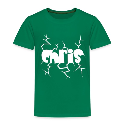 Chris – im Stile einer gerissenen Scheibe - Kinder Premium T-Shirt