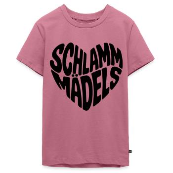 Schlamm Mädels - Teenager Premium Bio T-Shirt - Mauve - Vorne - AI Model Teenager Male light (155cm)