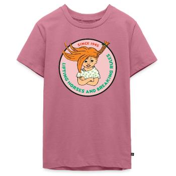 Pippi Langstrumpf Design Wilde Pippi Mit Spruch - Teenager Premium Bio T-Shirt - Mauve - Vorne - AI Model Teenager Male light (155cm)