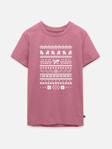 Weihnachten Rentiere - Teenager Premium Bio T-Shirt - Mauve