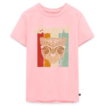 Leopard - Teenager Premium Bio T-Shirt - Rosa - Vorne