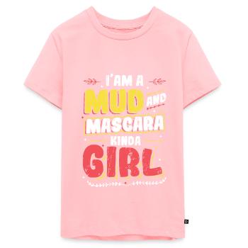 Ich bin ein Mädchen aus Schlamm und Mascara - Teenager Premium Bio T-Shirt - Rosa - Vorne
